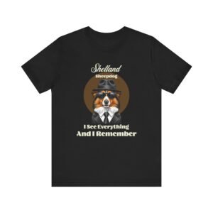 Shetland Sheepdog T-Shirt with a Mafia Look