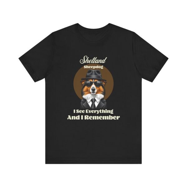 Shetland Sheepdog T-Shirt with a Mafia Look