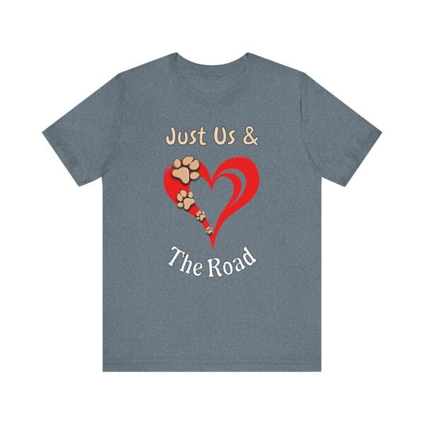 Just Us & The Road – Unisex Minimalist Dog Travel T-Shirt - Image 4