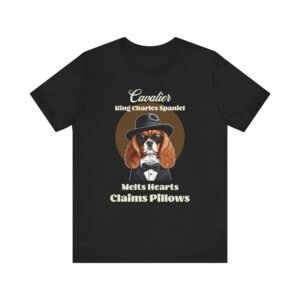 Cavalier King Charles Spaniel T-Shirt with a Mafia Look