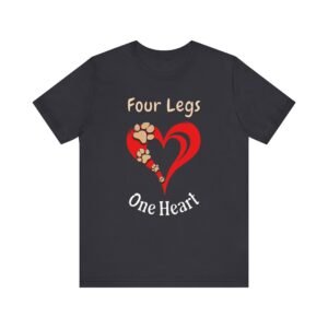 Four Legs, One Heart – Unisex Minimalist Dog Connection T-Shirt