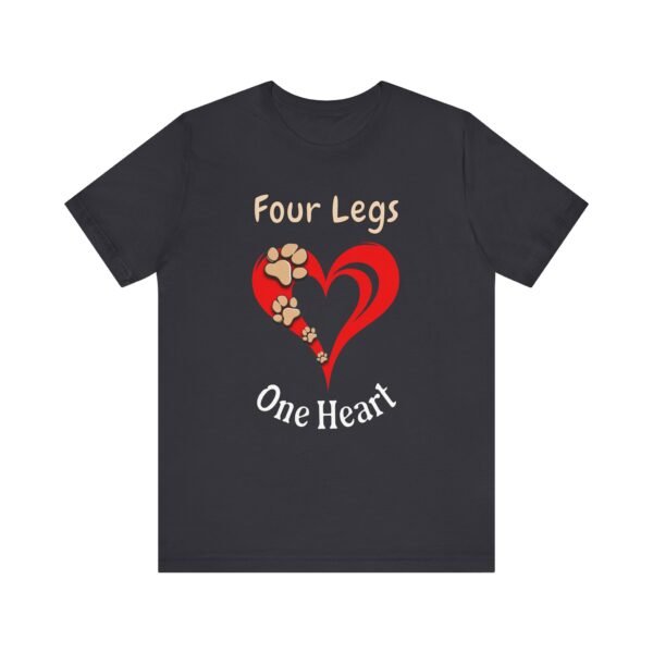 Four Legs, One Heart – Unisex Minimalist Dog Connection T-Shirt