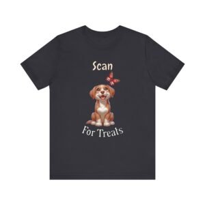 Scan for Treats – Unisex Funny Dog Technology T-Shirt