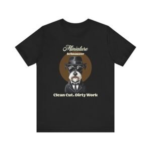 Miniature Schnauzer T-Shirt with a Mafia Look