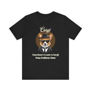 Corgi T-Shirt with a Mafia Look