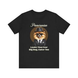 Pomeranian T-Shirt with a Mafia Look
