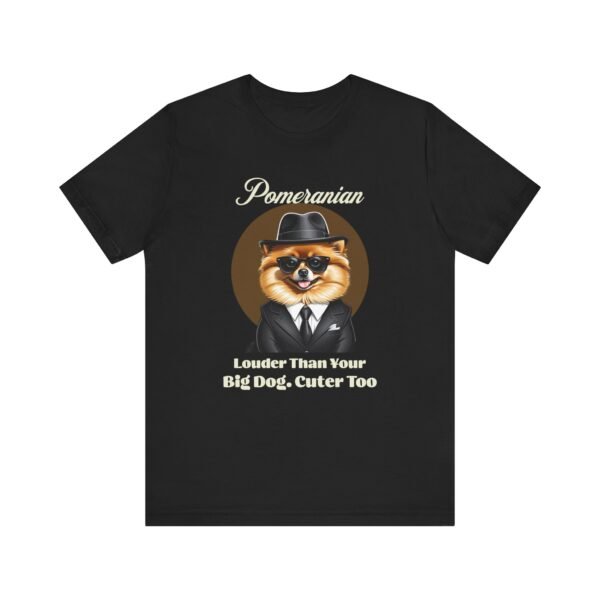 Pomeranian T-Shirt with a Mafia Look