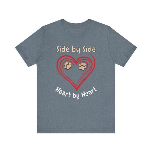 Side by Side, Heart by Heart – Unisex Dog Companion T-Shirt - Image 4