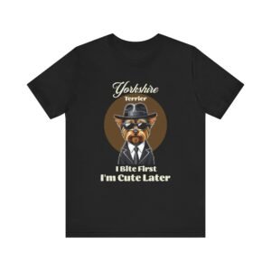 Yorkshire Terrier T-Shirt with a Mafia Look