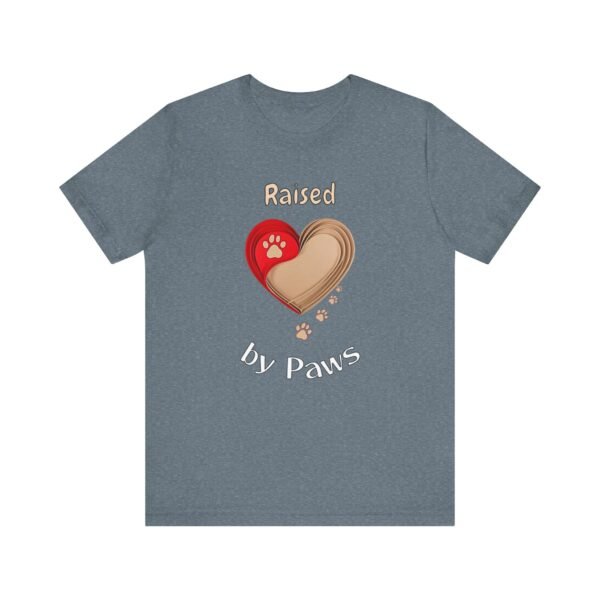 Raised by Paws – Unisex Soulful Dog Influence T-Shirt - Image 4
