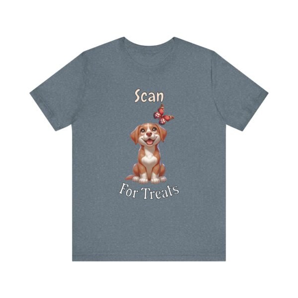Scan for Treats – Unisex Funny Dog Technology T-Shirt - Image 4