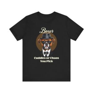 Boxer Dog T-Shirt with a Mafia Look