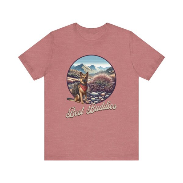 German Shepherd Hiking T-Shirt – Best Buddies Outdoor Dog Lover Tee - Image 3