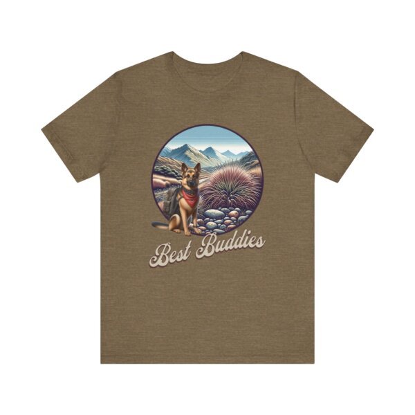 German Shepherd Hiking T-Shirt – Best Buddies Outdoor Dog Lover Tee - Image 4